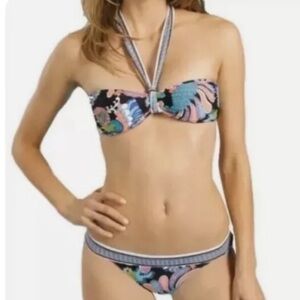 NWT Trina Turk ‘Caprice’ Bandeau Top & Side Tie Bikini Bottom Set 👙